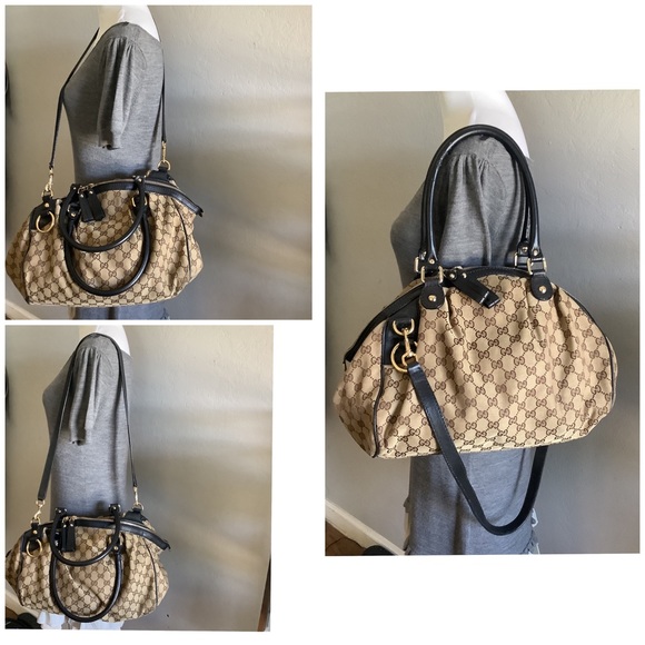 🤎GUCCI Brown Monogram Sukey tote bag 2 way bag - Picture 10 of 10